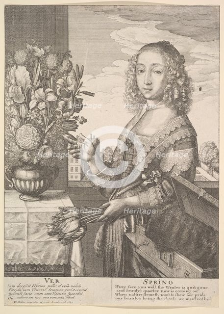 Ver - Spring (Three-quarter-length seasons), 1641. Creator: Wenceslaus Hollar.