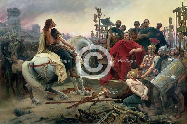 Vercingetorix throws down his arms at the feet of Julius Caesar, 1899.