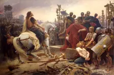 Vercingetorix throws down his arms at the feet of Julius Caesar, 1899