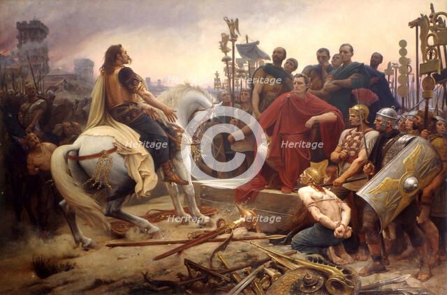 Vercingetorix throws down his arms at the feet of Julius Caesar, 1899.