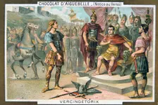 Vercingetorix surrenders to Julius Caesar, c46 BC, (19th century)