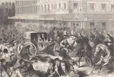 Vera Zasulich shoots on January 24, 1878 on the governor of Petersburg General Trepov, 1878. Creator: Lix, Frédéric-Théodore (1830-1897)