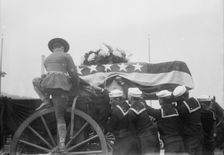 Vera Cruz dead, putting casket on caisson, 1914. Creator: Bain News Service