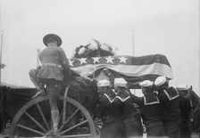 Vera Cruz dead, putting casket on caisson, 1914. Creator: Bain News Service