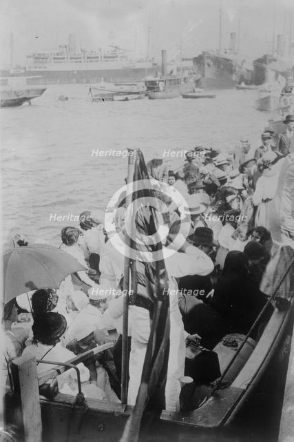 Vera Cruz -- Refugees taken to "Mexico", 1914. Creator: Bain News Service.