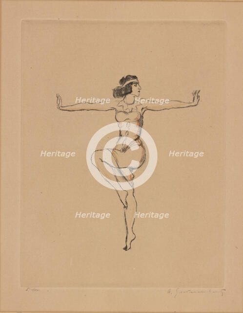 Vera Fokina in the Ballet Cléopâtre by Michel Fokine, ca 1920-1925.