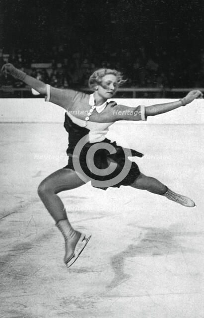 Vera Hrubá, Czech figure skater, Winter Olympic Games, Garmisch-Partenkirchen, Germany, 1936. Artist: Unknown