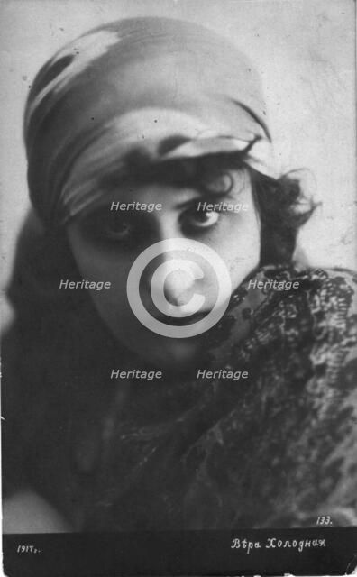 Vera Kholodnaya, Russian silent film actress, 1916. Artist: Unknown