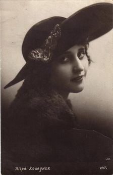 Vera Kholodnaya, Russian silent film actress, 1917. Artist: Sakharov & Orlov