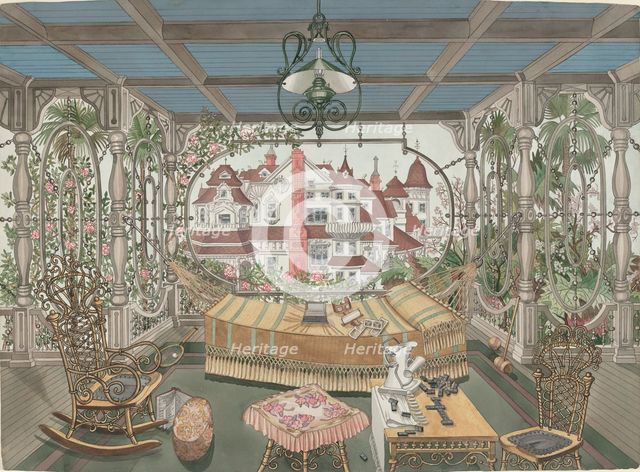 Veranda, 1885, 1935/1942. Creator: Perkins Harnly.