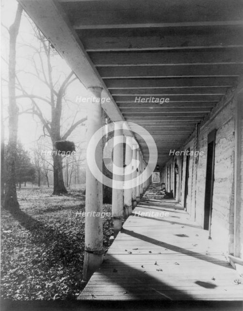 "Veranda of the cottages", Mammoth Cave, Edmondson County, Kentucky, c1893. Creator: Frances Benjamin Johnston.
