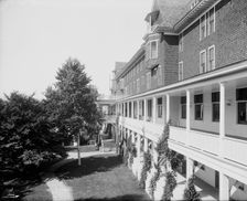 Veranda of the inn, Charlevoix-the-Beautiful, between 1897 and 1906. Creator: Unknown