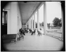 Veranda of the New Arlington Hotel, Petoskey, Mich., between 1890 and 1901. Creator: Unknown