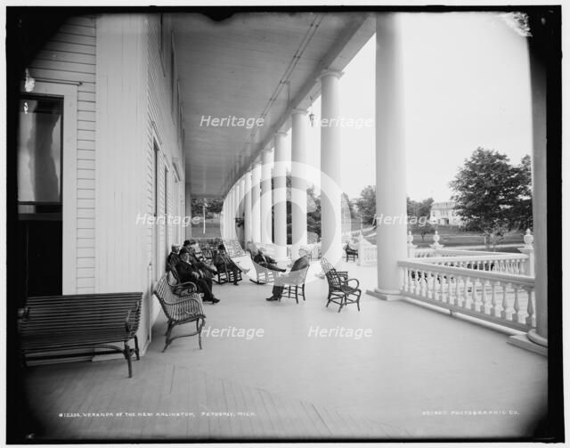 Veranda of the New Arlington Hotel, Petoskey, Mich., between 1890 and 1901. Creator: Unknown.