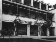 Verandah, Mrs. Phoebe Apperson Hearst's home, Pleasanton, California, 1920s. Creator: Frances Benjamin Johnston