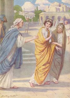 Verginius left his beautiful young daughter Verginia in the care of her nurse c1912, (1912). Artist: Ernest Dudley Heath