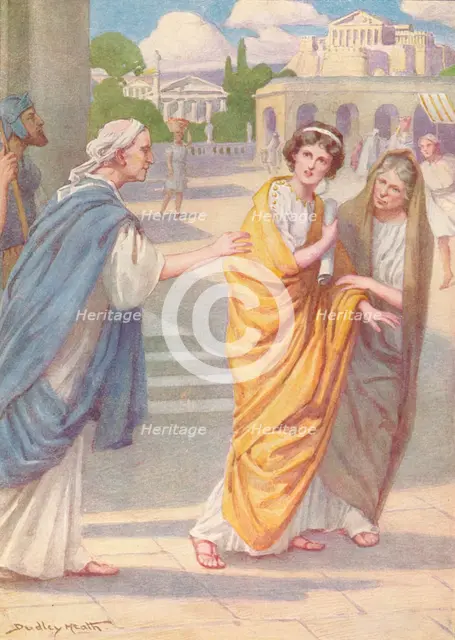 'Verginius left his beautiful young daughter Verginia in the care of her nurse', c1912, (1912). Artist: Ernest Dudley Heath.