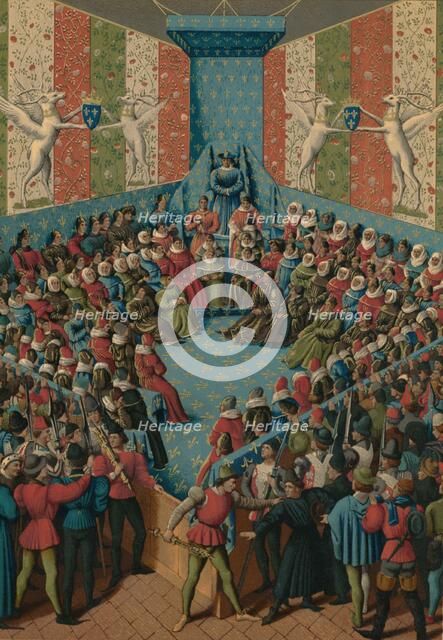 Verdict on John II of Alencon, 15th century. Artist: Jean Fouquet