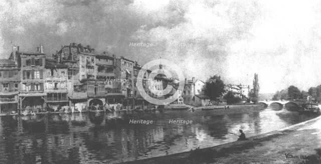 'Verdun avant la guerre et a present; Une matinee d'ete en 1913 au bord de la Meuse..., 1913. Creator: A.D Dupont.