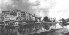 Verdun avant la guerre et a present; Une matinee d'ete en 1913 au bord de la Meuse..., 1913. Creator: A.D Dupont