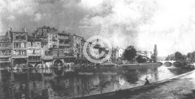'Verdun avant la guerre et a present; Une matinee d'ete en 1913 au bord de la Meuse..., 1913. Creator: A.D Dupont.