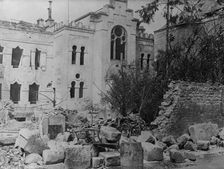 Verdun - Garden & Synagogue near Polboulhot St. [Rue des Fre`res Boulhaut], between c1915 and 1918. Creator: Bain News Service
