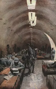 Verdun; La citadelle de Verdun: les casemates 1916. Creator: Francois Flameng