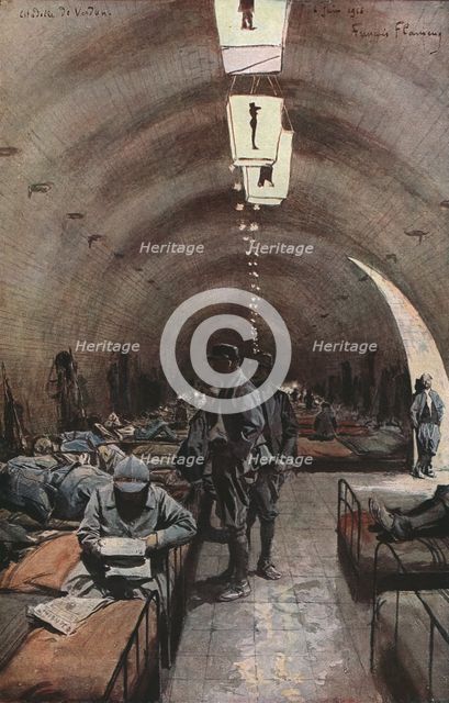 'Verdun; La citadelle de Verdun: les casemates', 1916. Creator: Francois Flameng.