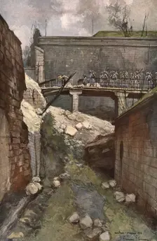 Verdun; La citadelle de Verdun: les fosses 1916. Creator: Francois Flameng