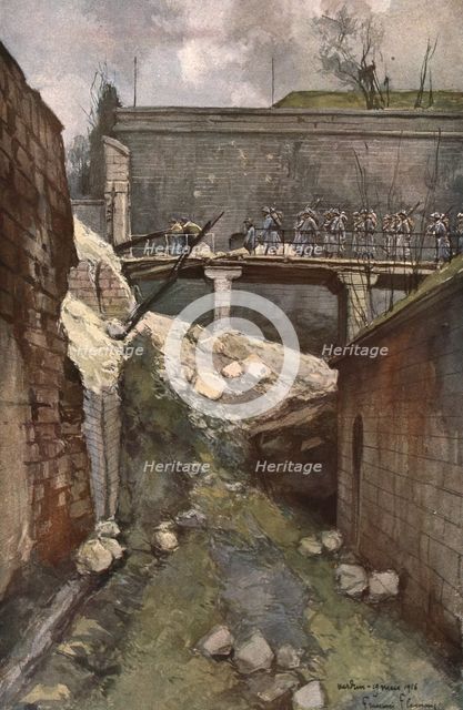 'Verdun; La citadelle de Verdun: les fosses', 1916. Creator: Francois Flameng.