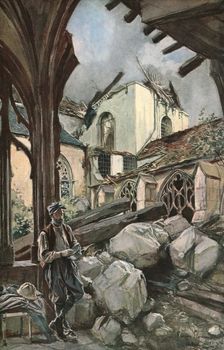 'Verdun; Le Cloitre et la Cathedrale 1916 (1924) Creator: Francois Flameng