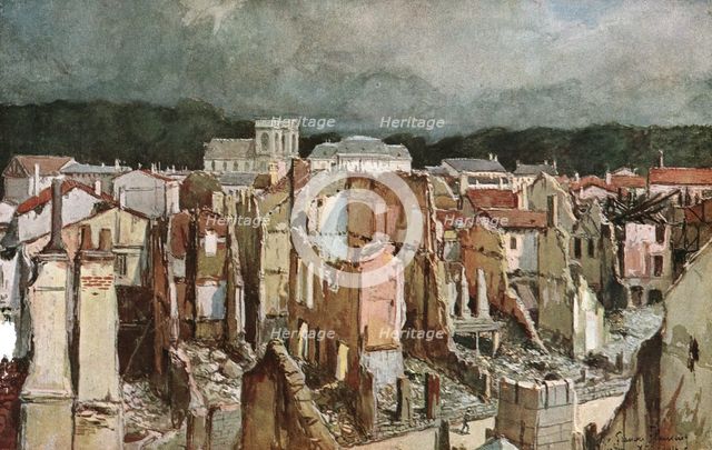 ''Verdun; Vue prise des vieux remparts', 1916 (1924) Creator: Francois Flameng.