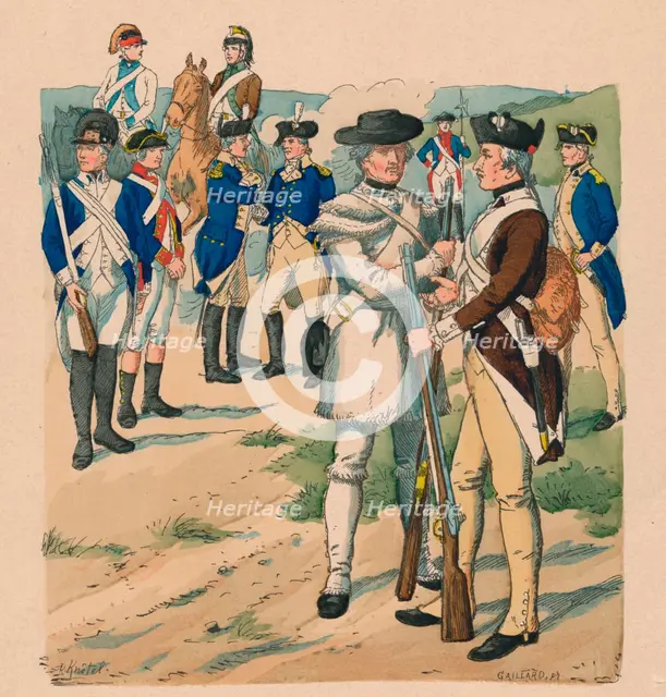 Vereinigte Staaten von Nord-Amerika, 1775-1783. Artist: Claude Ferdinand Gaillard