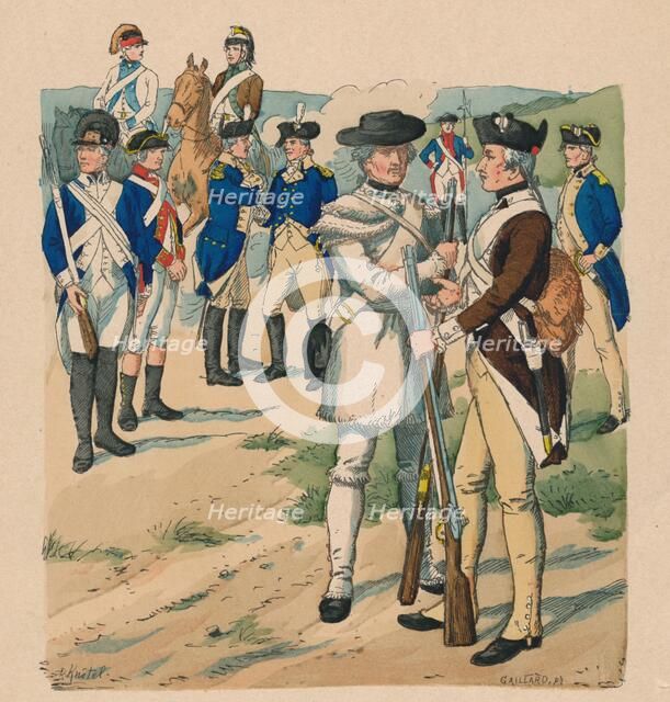 Vereinigte Staaten von Nord-Amerika, 1775-1783. Artist: Claude Ferdinand Gaillard