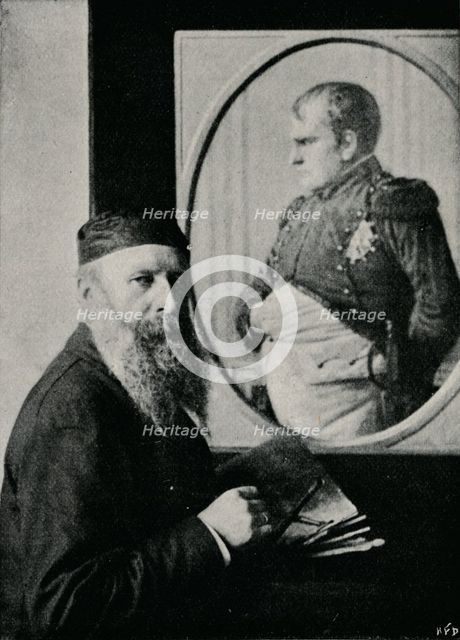 'Verestchagin Painting a Picture of Napoleon', c1890, (1910). Artist: Unknown.