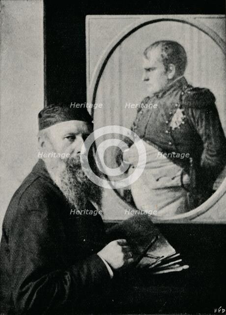 'Verestchagin Painting a Picture of Napoleon', c1890, (1910). Artist: Unknown.