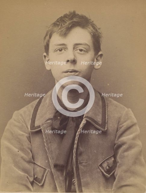 Véret. 0ctave-Jean. 19 ans, né à Paris XXe. Photographe. Anarchiste. 2/3/94., 1894. Creator: Alphonse Bertillon.