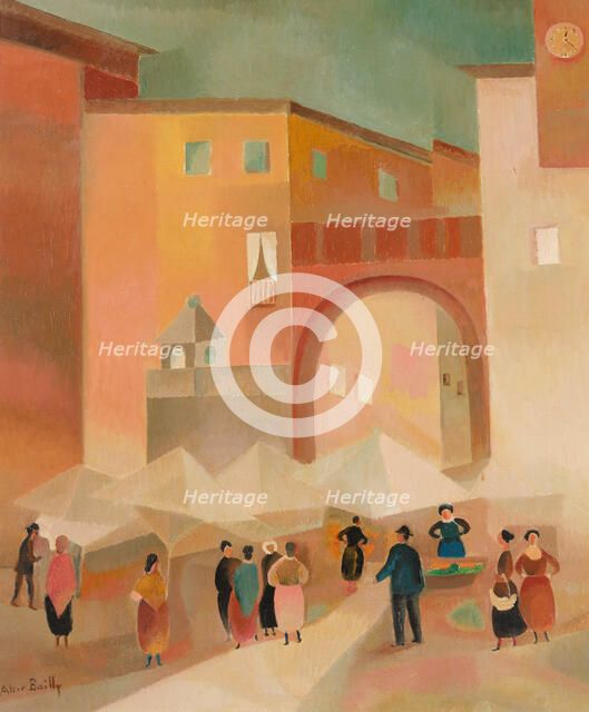 Verona Market, 1926. Creator: Bailly, Alice (1872-1938).