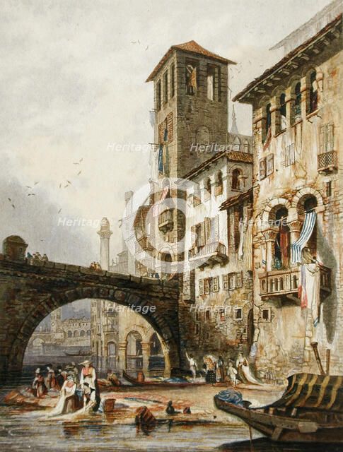 Verona, between 1836 and 1837. Creator: George Baxter.