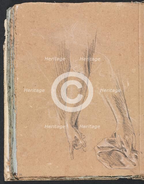 Verona Sketchbook: Arms and hands with drapery (page 78), 1760. Creator: Francesco Lorenzi (Italian, 1723-1787).