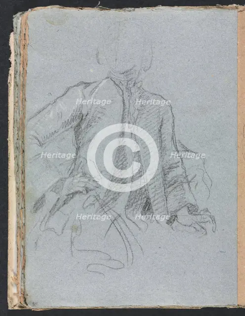 Verona Sketchbook: Gentleman (page 54), 1760. Creator: Francesco Lorenzi (Italian, 1723-1787).