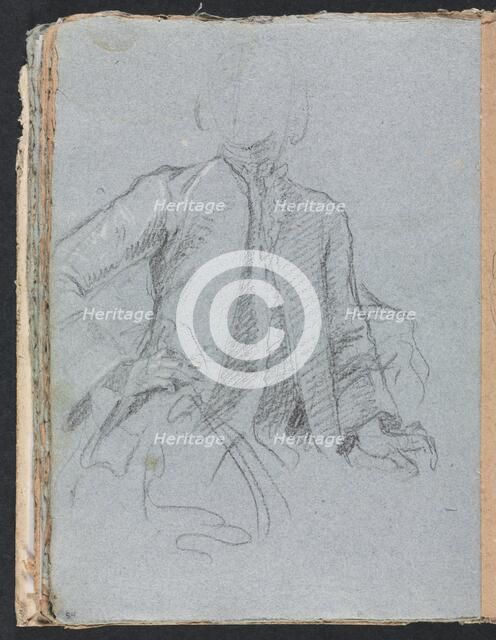 Verona Sketchbook: Gentleman (page 54), 1760. Creator: Francesco Lorenzi (Italian, 1723-1787).
