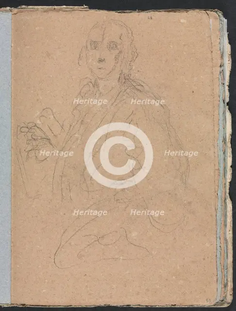 Verona Sketchbook: Gentlemen (page 55), 1760. Creator: Francesco Lorenzi (Italian, 1723-1787).