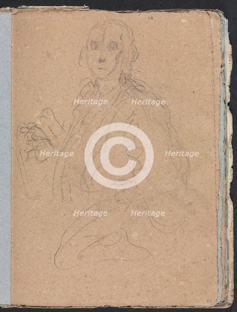 Verona Sketchbook: Gentlemen (page 55), 1760. Creator: Francesco Lorenzi (Italian, 1723-1787).