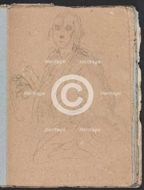 Verona Sketchbook: Gentlemen (page 55), 1760. Creator: Francesco Lorenzi (Italian, 1723-1787).