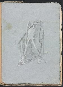 Verona Sketchbook: Drapery with foot (page 83), 1760. Creator: Francesco Lorenzi (Italian, 1723-1787)