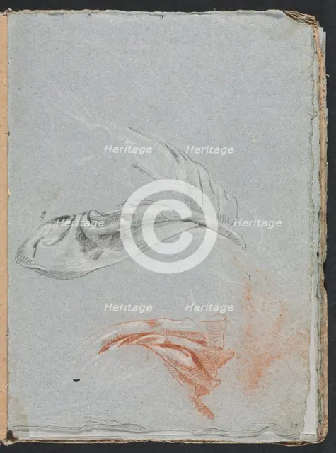 Verona Sketchbook: Drapery studies (page 17), 1760. Creator: Francesco Lorenzi (Italian, 1723-1787).