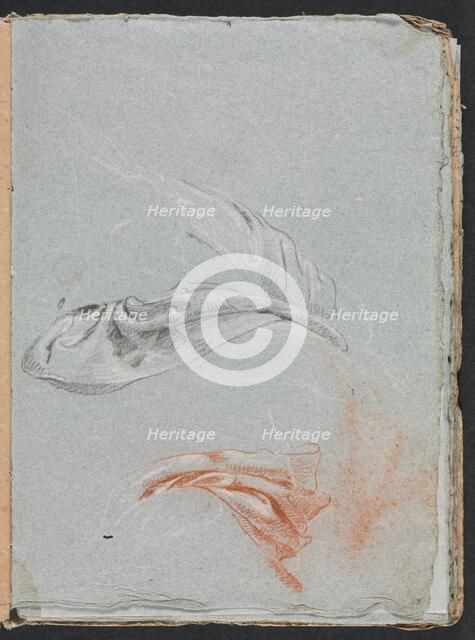 Verona Sketchbook: Drapery studies (page 17), 1760. Creator: Francesco Lorenzi (Italian, 1723-1787).