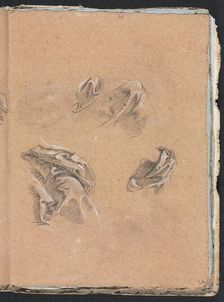 Verona Sketchbook: Drapery studies (page 69), 1760. Creator: Francesco Lorenzi (Italian, 1723-1787)