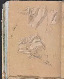 Verona Sketchbook: Drapery studies (page 90), 1760. Creator: Francesco Lorenzi (Italian, 1723-1787)